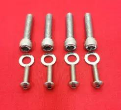 2014 & Up Polished Stainless Harley Switches & Control Levers Allen Bolt Kit