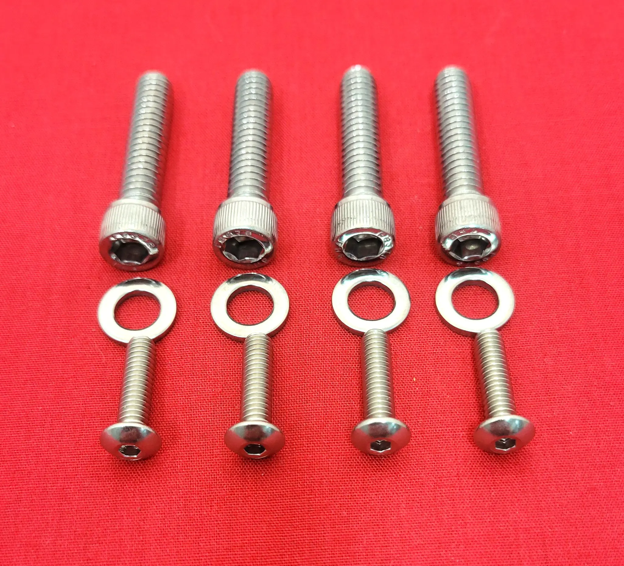 2014 & Up Polished Stainless Harley Switches & Control Levers Allen Bolt Kit