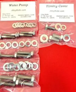 Alternative view of Cadillac 472 500 Water Pump Timing Cover Stainless Steel Hex Bolt Kit Screw Set
