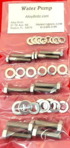 Alternative view of Cadillac 472-500 Stainless Steel Water Pump Hex Bolt Kit