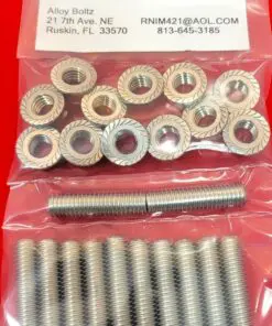 Alternative view of AMC JEEP V8 HEADER STAINLESS STEEL STUD KIT SET 290 304 343 360 390 401 BOLTS