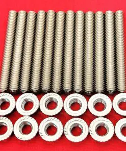 Chevy 283 305 327 350 400 LOG Exhaust Manifold Stainless Steel Stud Kit Set Bolts