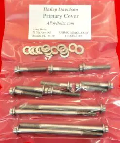 Alternative view of 2006 & UP Dyna Primary Cover Only Polished Stainless Steel ARP 12pt Bolt Kit