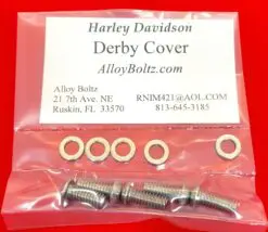 Alternative view of 2007 & Up Touring Derby Cover Polished Stainless Steel Buttonhead Bolt Kit