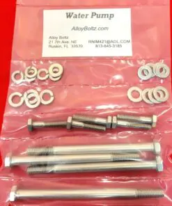 Alternative view of Buick 350 Water Pump Stainless Steel Hex Bolt Kit Screw Set