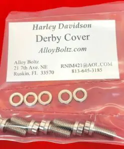 Alternative view of 1999-2005 Dyna Derby Cover Polished Stainless Steel ARP 12pt Bolt Kit