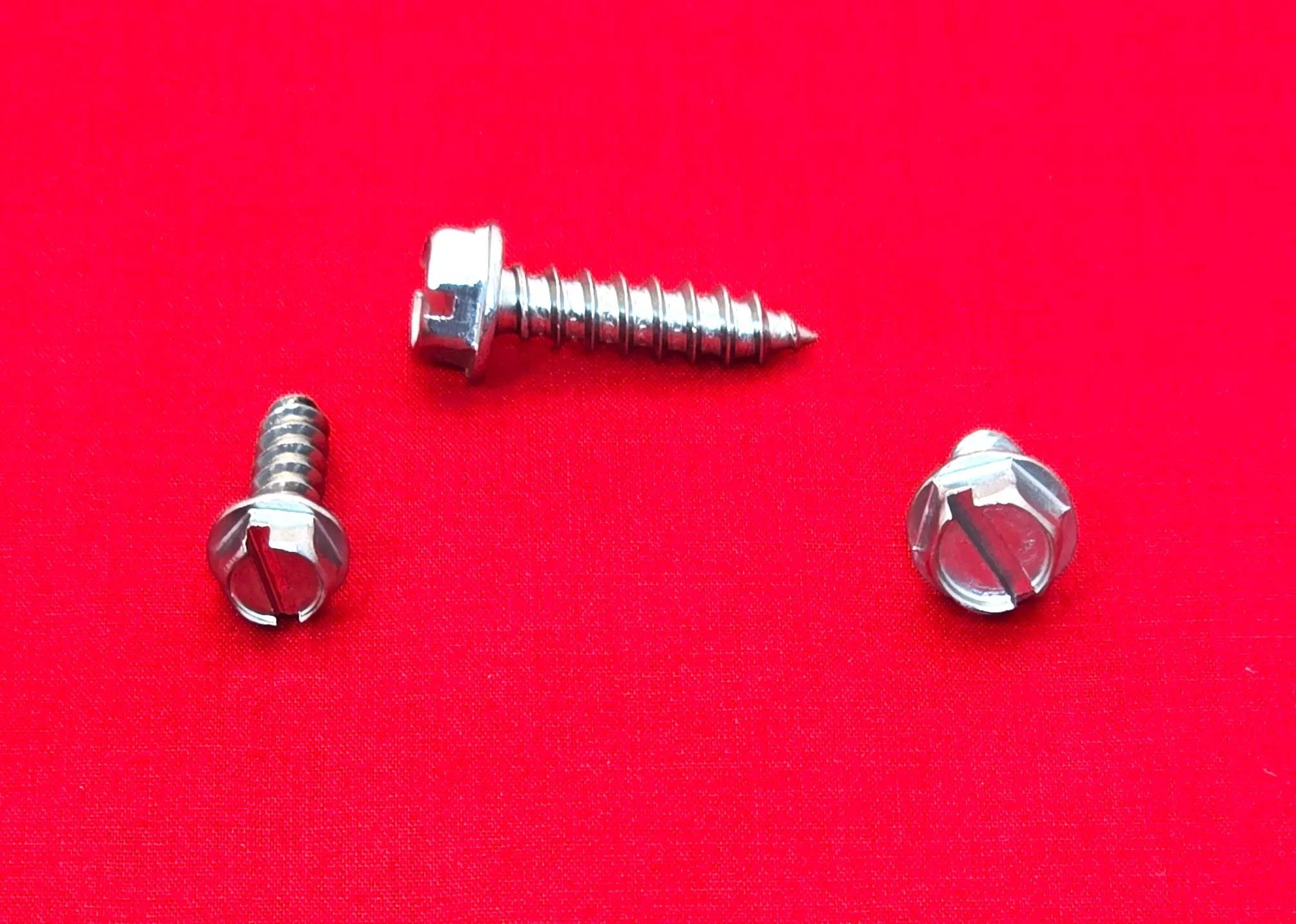 #10 x 1 1/4 Stainless Steel Slotted Hex Head Sheet Metal Screw