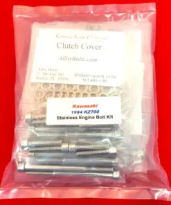 KAWASAKI 1984 KZ700 Polished Stainless Steel Engine Bolt Kit Set - Image 4