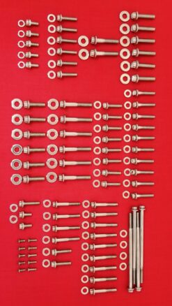 2000-2006 Softail Show Polished Grade 8 ARP Stainless Engine Bolt Kit