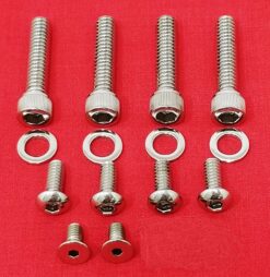 1996 & Up Show Polished Stainless Harley Switches & Control Levers Bolt Kit