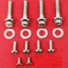 1982-1995 Show Polished Stainless Harley Switches & Control Levers ARP Bolt Kit