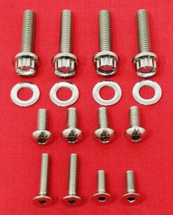 1996-2003 Polished Stainless Harley Switches & Control Levers ARP 12pt. Bolt Kit