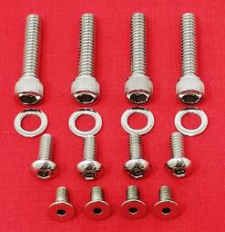 1996 & Up Show Polished Stainless Harley Switches & Control Levers Bolt Kit