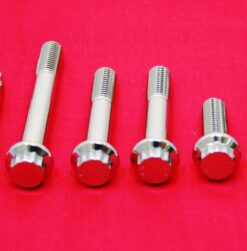 1999-2008 Harley Softail Polished Grade 8 ARP Stainless Front Brake Caliper Bolt Kit