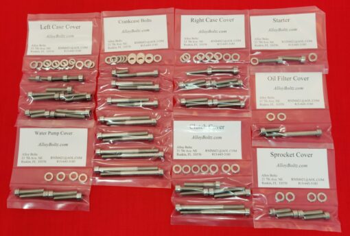 Yamaha 2004-2013 YFZ450 Non-EFI Polished Stainless Engine Bolt Kit