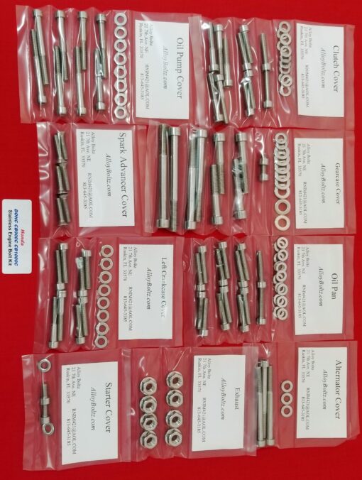HONDA 1980-83 DOHC CB900C CB1000C POLISHED STAINLESS STEEL ENGINE BOLT KIT