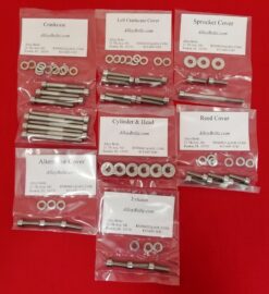 HONDA 1978-80 CR250R ELSINORE POLISHED STAINLESS STEEL ENGINE BOLT KIT