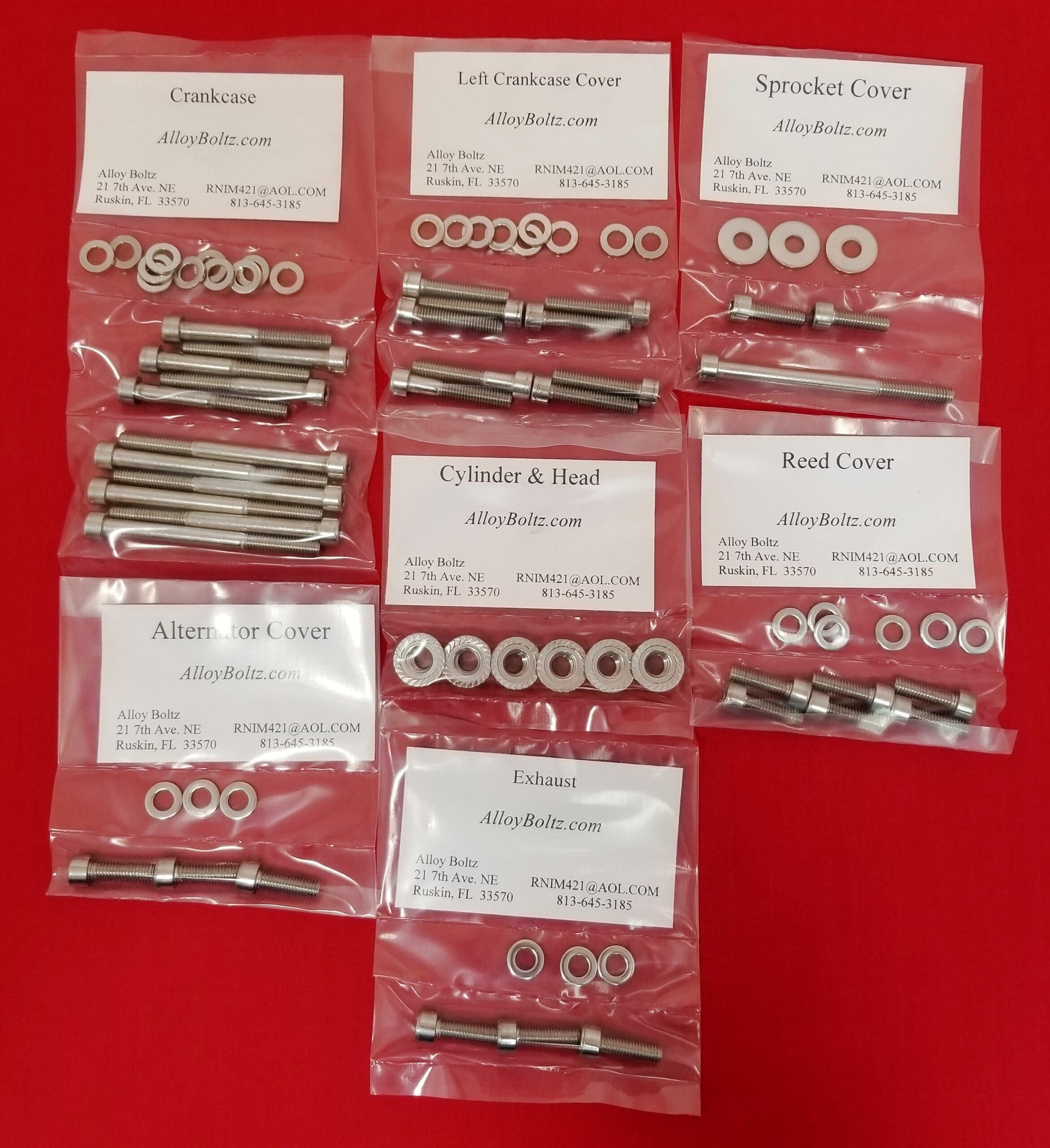 thumbnail image 2 of Stainless Cycle Polished Stainless Steel Bolt & Screw Engine Kit For Honda CR250R 1986-1989 CR250 2 of 3