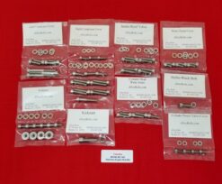 YAMAHA 1984-1985 RZ350 POLISHED STAINLESS STEEL ENGINE BOLT KIT