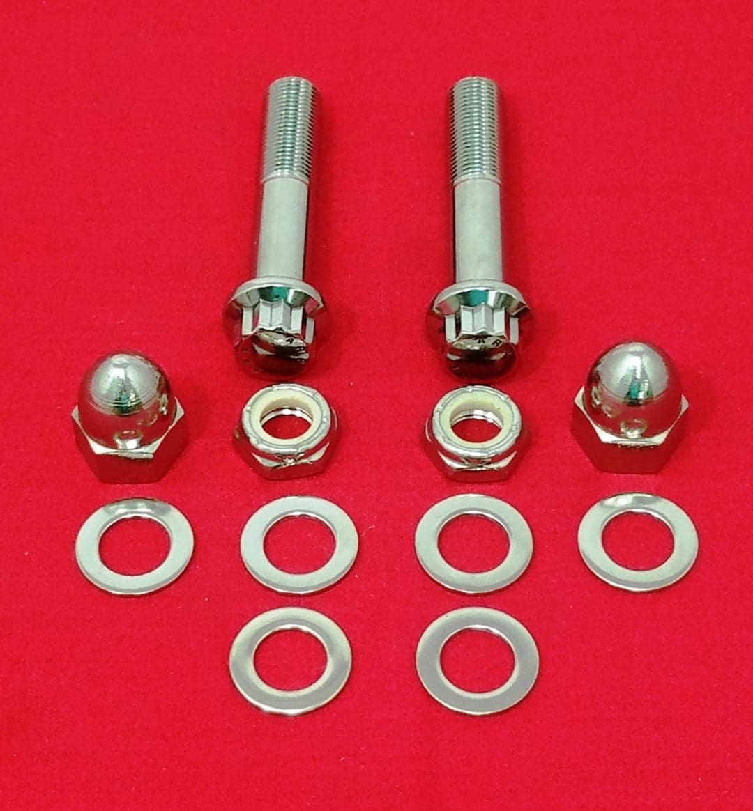 19992005 Dyna Polished 12Pt. Grade 8 ARP Stainless Rear Shock Bolt Kit