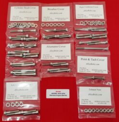 1972-74 HONDA CB350F POLISHED STAINLESS STEEL ENGINE BOLT KIT