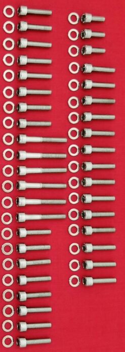 HONDA 1973-1976 CR250 POLISHED STAINLESS STEEL CRANKCASE HALVES BOLT KIT