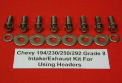 Chevy 194-292 Grd 8 Stainless Aftermarket Header/Intake Bolts