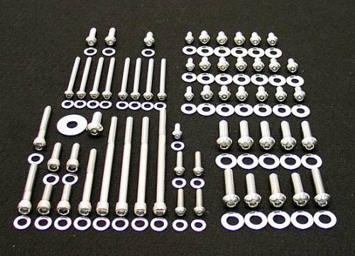 161 Pc Buick 231 Turbo V-6 Polished Stainless Button Bolt Kit
