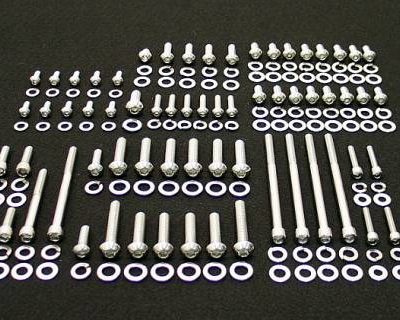 226 Pc Buick 215 V-8 Polished Stainless Steel Button Bolt Kit