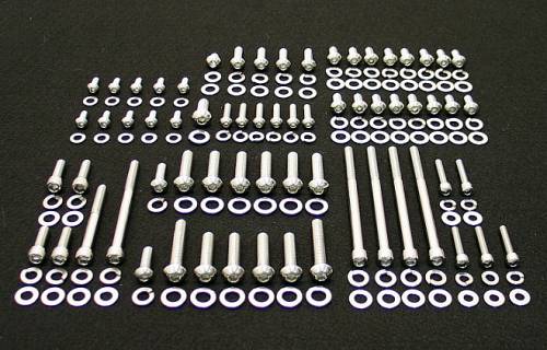 226 Pc Buick 215 V-8 Polished Stainless Steel Button Bolt Kit