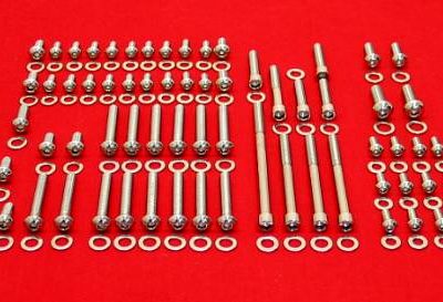 Small Block Ford Polished Stainless Button Engine Kit