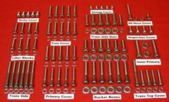 1999 to 2006 FLT-FLH Show Polished Stainless Allen Bolt Kit