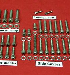 1970-1984 FLH Shovelhead Polished Allen Bolt Kit