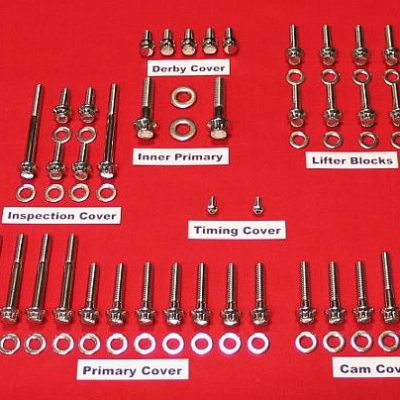 1987-1999 Softail Show Polished Grade 8 Stainless Bolt Kit