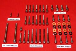 1977-1984 1/2 Sportster Ironhead Show Polished Grade 8 Bolt Ki