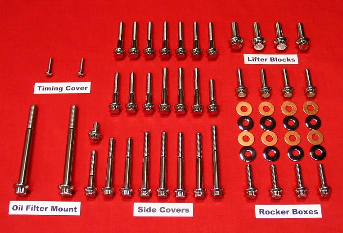 48x Chrome Caps Cover Kit for 84-03 Harley Sportster Engine & Misc Bolt Set set 