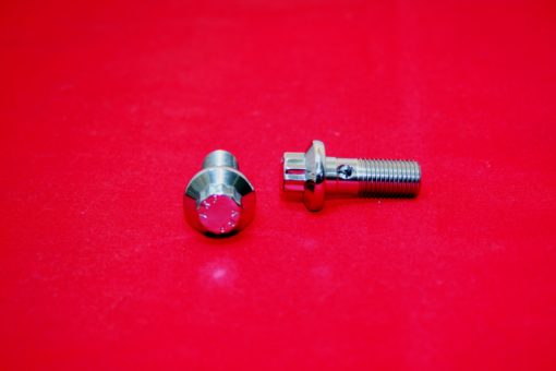 12 Point Polished Grade 8 Stainless Brake Line Banjo Bolt Kit