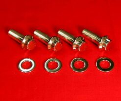 YFM350 Warrior Polished Grade 8 Stainless Foot Peg Bolt Kit