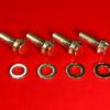 Yamaha 2004-13 YFZ450 Polished Grade 8 Stainless Foot Peg Bolts