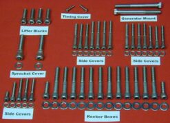 1971-1976 Sportster Ironhead Polished Allen Bolt Kit
