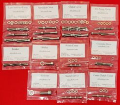 SUZUKI 1971-1977 GT750 POLISHED STAINLESS STEEL ENGINE BOLT KIT SET