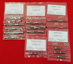 SUZUKI 1979-1988 GS850 8 VALVE POLISHED STAINLESS STEEL ENGINE BOLT KIT