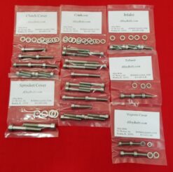 SUZUKI 1981-1984 RM465 RM500 POLISHED STAINLESS STEEL ENGINE BOLT KIT
