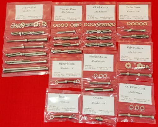 SUZUKI 1986-2004 LS650 SAVAGE 2005 & UP BOULEVARD S40 POLISHED STAINLESS STEEL ENGINE BOLT KIT SET