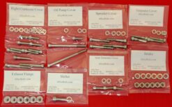 KAWASAKI 1973-1975 MACH 1 S1-A S1-B S1-C 1976 KH250 A5 POLISHED STAINLESS STEEL ENGINE BOLT KIT