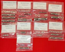 KAWASAKI 1974-1978 KZ400 A1-A2 D1-D4 S1-S3 POLISHED STAINLESS STEEL ENGINE BOLT KIT