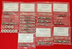 KAWASAKI 1985-2004 KX500 POLISHED STAINLESS STEEL ENGINE BOLT KIT