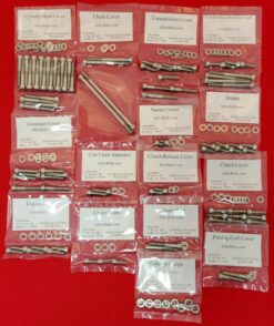 KAWASAKI 1985-2005 KZ1000 P1-P24 POLICE MODEL POLISHED STAINLESS STEEL ENGINE BOLT KIT