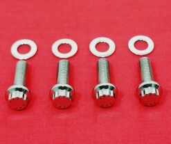 Yamaha Banshee Polished ARP 12pt High Strength Stainless Foot Peg Bolt Kit