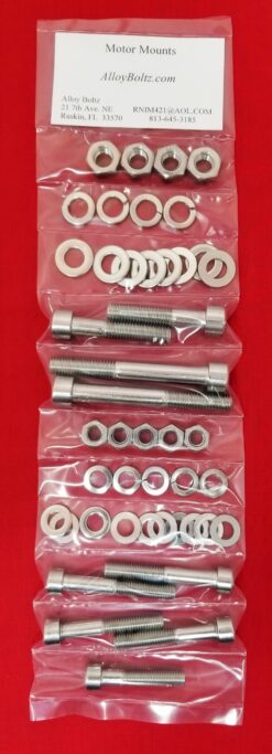 HONDA CB500 CB550 POLISHED STAINLESS STEEL MOTOR MOUNT BOLT KIT